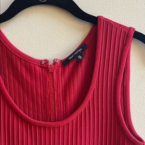 Pink Tartan Scarlet Ribbed Sleeveless Top